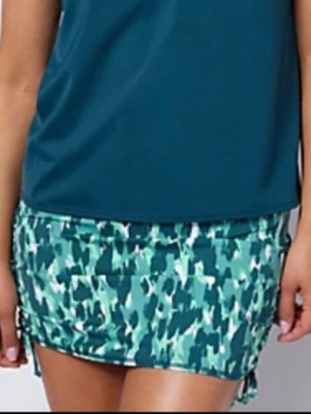 zuda Swim Skort with Ruching